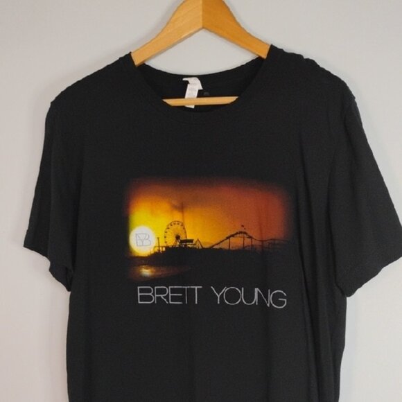 BRETT YOUNG Graphic Tee Size L 100% Cotton Unisex- Concert Country - Picture 5 of 7